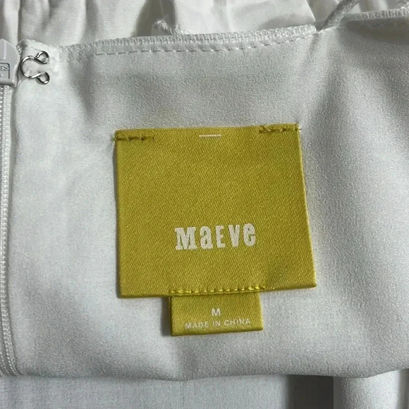 Maeve White Poplin Peplum Top Size M - Picture 4 of 7